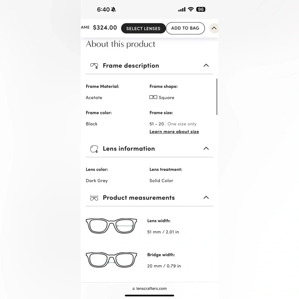 Burberry Black Cat-Eye Sunglasses with Brown Case